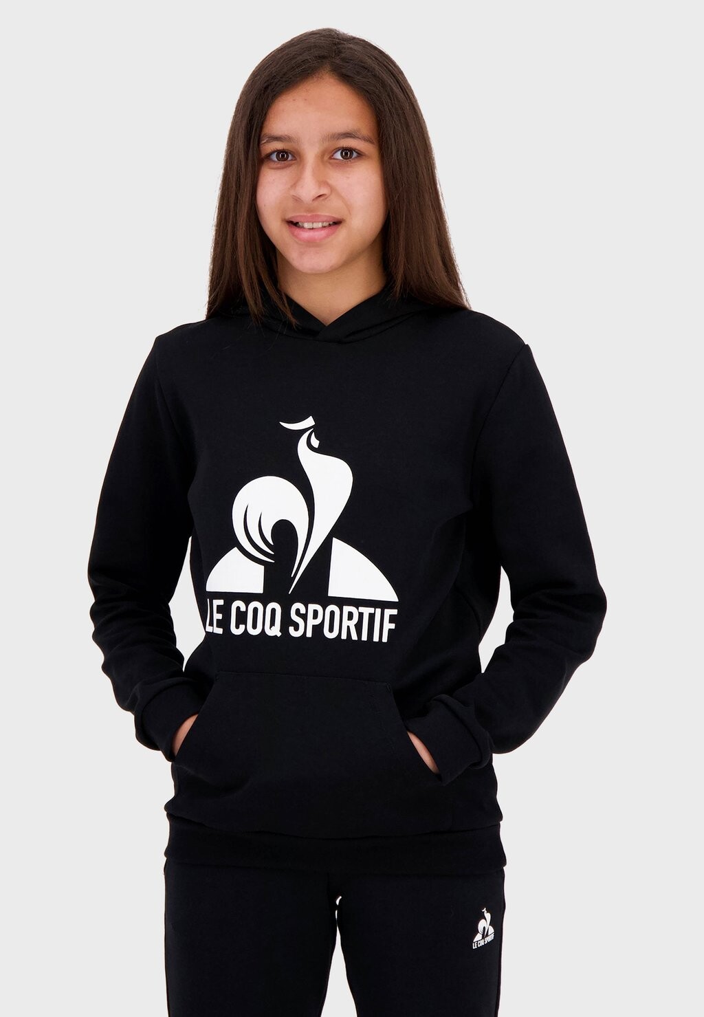 

Толстовка с капюшоном ESSENTIELS UNISEX le coq sportif, черный