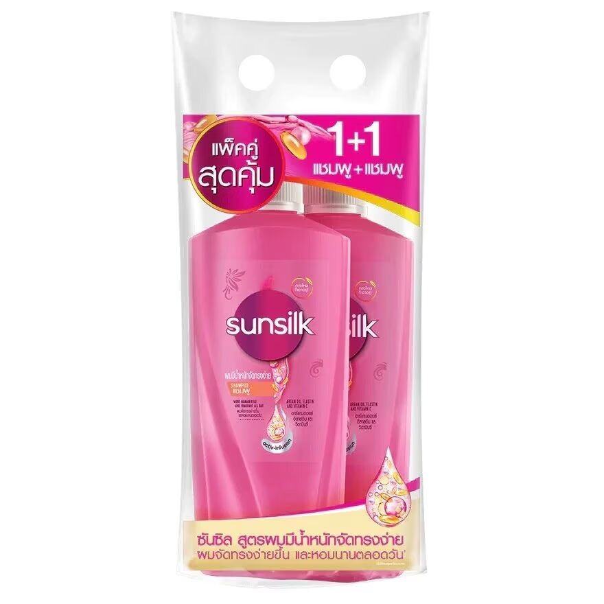 

Sunsilk Шампунь Smooth Manageable Activ Infusion, 350 мл, двойная упаковка, Pink