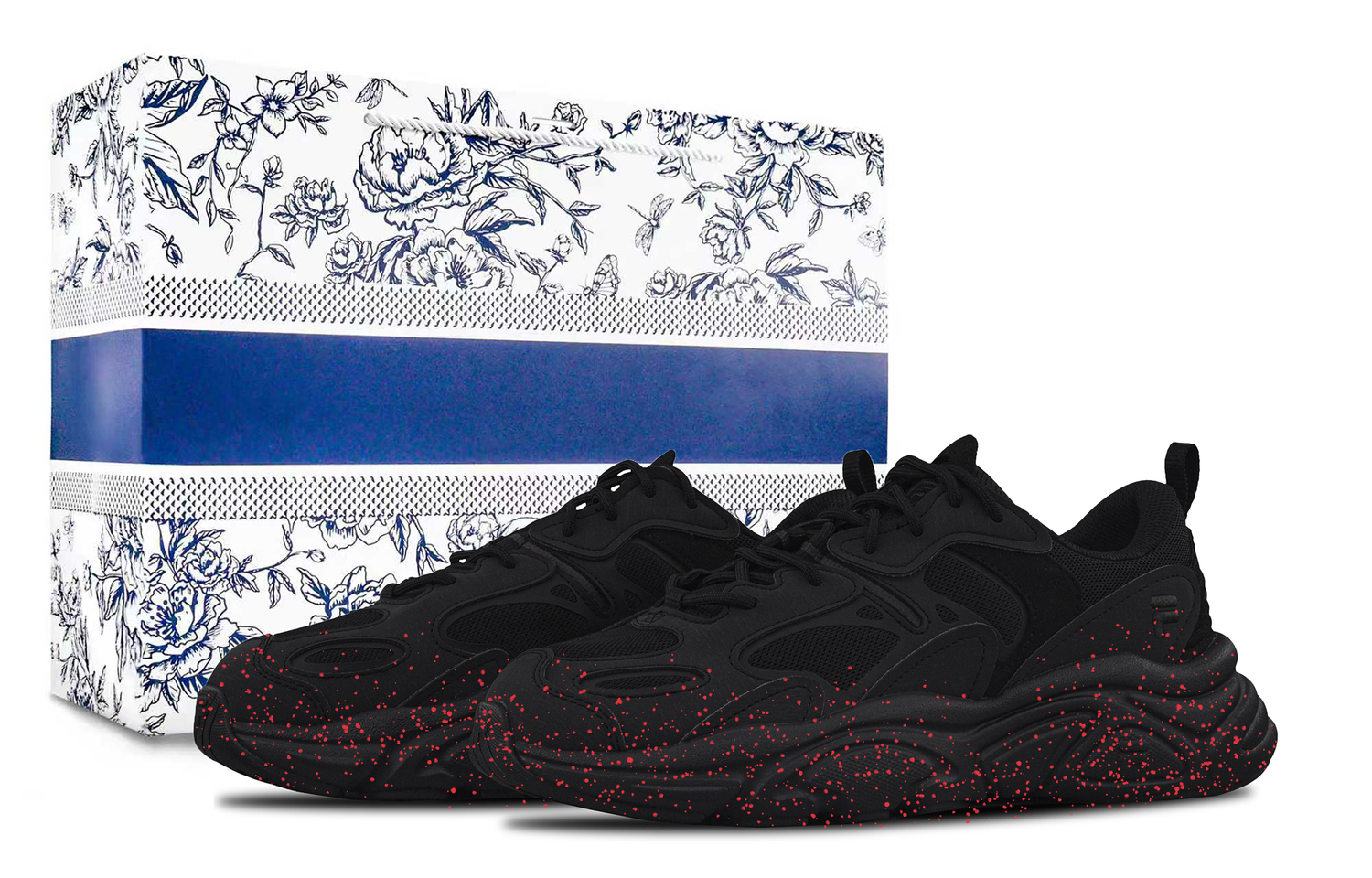 

FILA Марс 2 амортизирующие, износостойкие низкие кроссовки женские black red