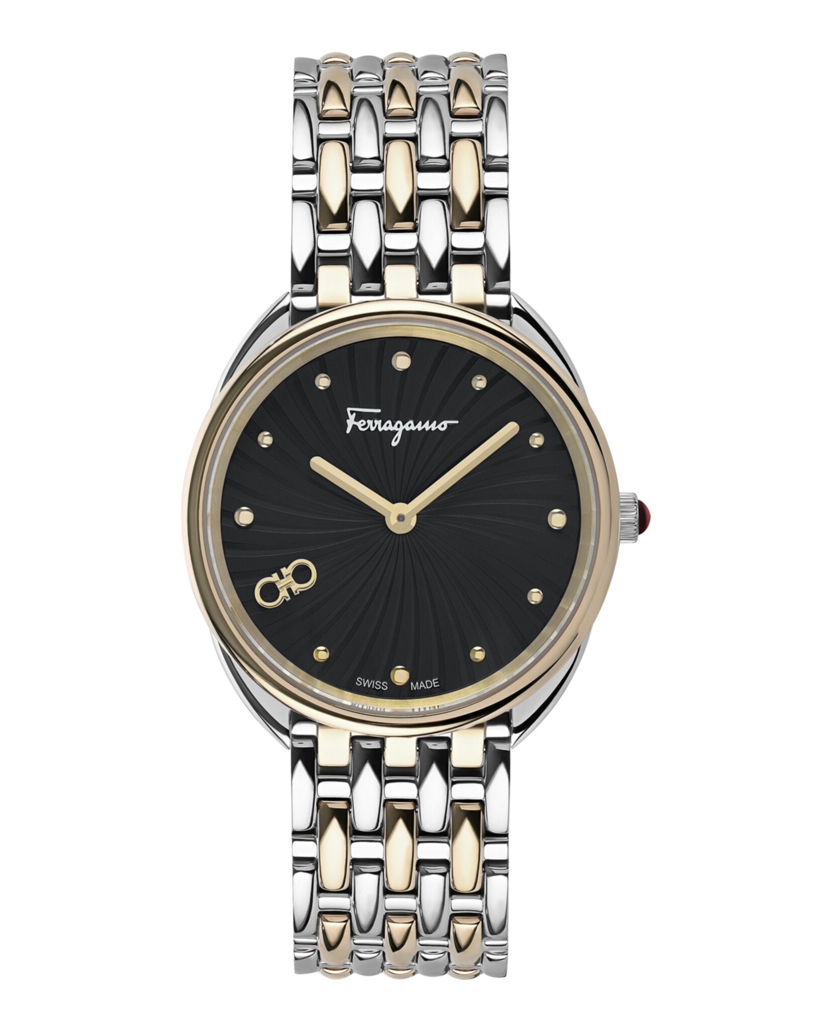 

Часы Cuir Salvatore Ferragamo, цвет two tone/two tone/black