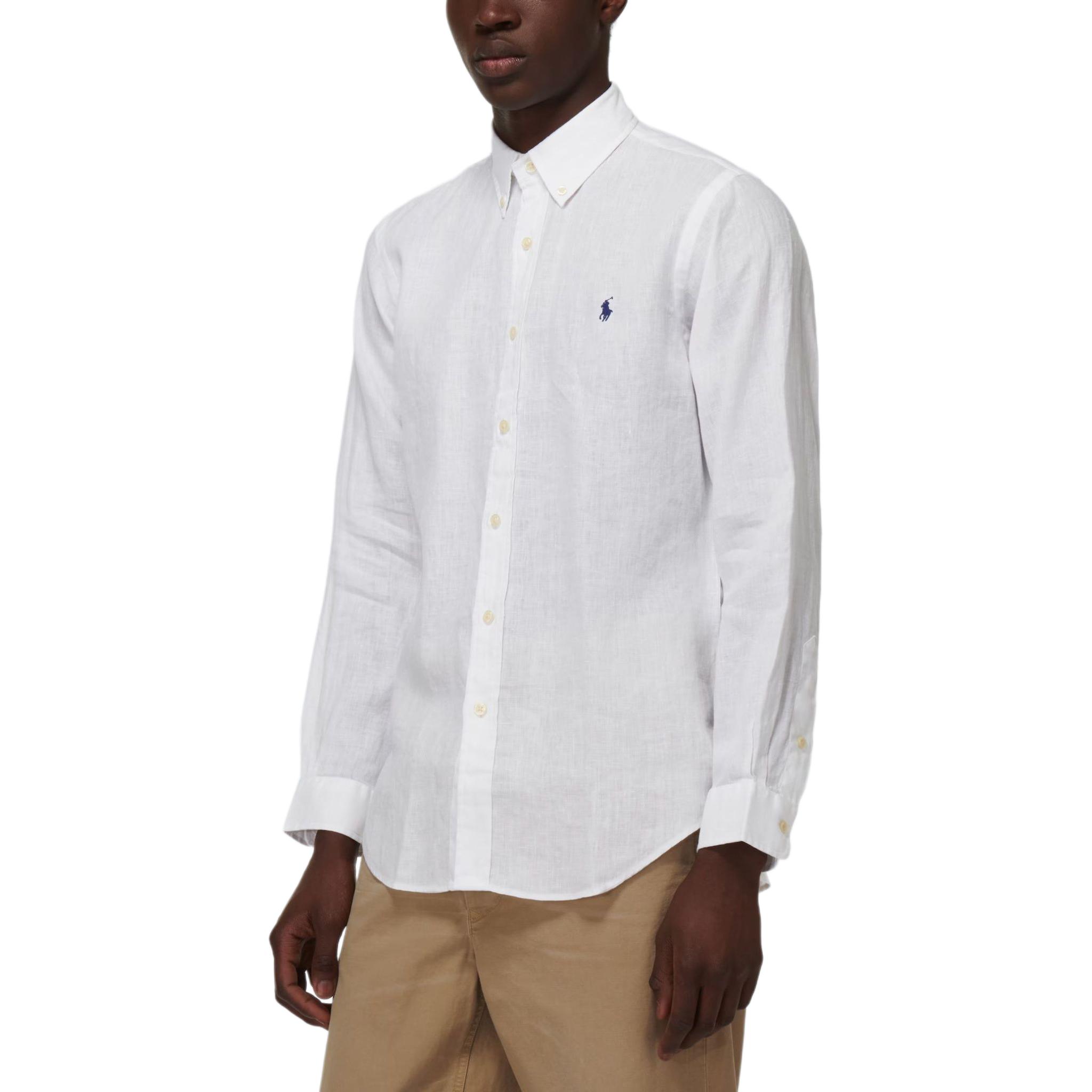 Polo Ralph Lauren Рубашка Logo Embroidered Long Sleeved Shirt — фото 4