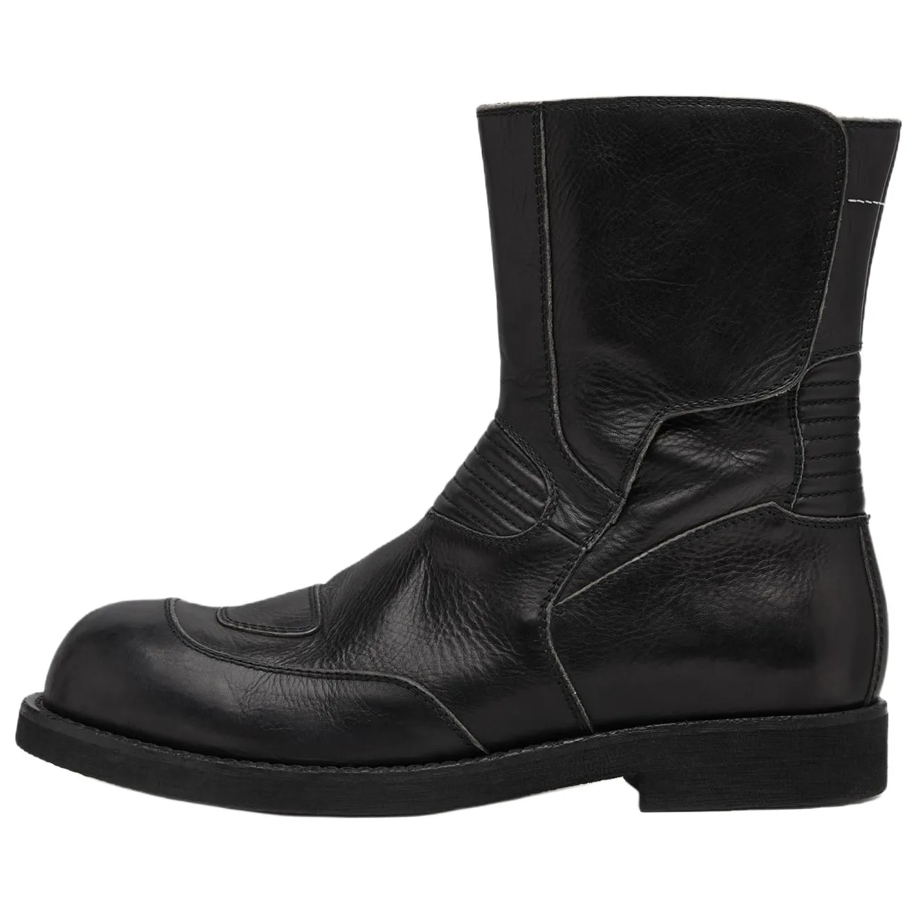 MM6 Maison Margiela Черные мужские ботинки из телячьей кожи