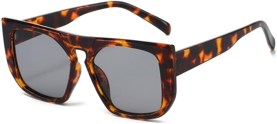 

Модные квадратные солнцезащитные очки для женщин в стиле ретро, ​​желто-синие, с защитой от УФ-излучения UV400, для мужчин, трендовые солнцезащитные очки с леопардовым принтом SKFGNX, Leopard Light Gray