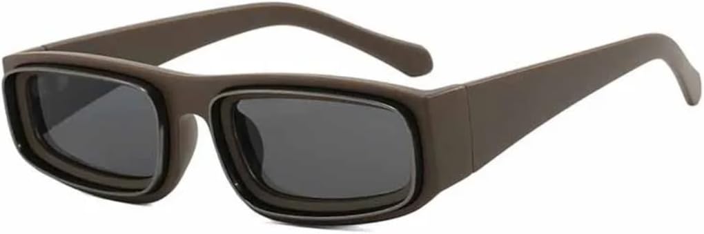 

Солнцезащитные очки с защитой UV400 | Панковская оправа, линзы конфетных цветов | Для женщин и мужчин, для занятий спортом на открытом воздухе и вождения DSVIGF, Coffee Gray