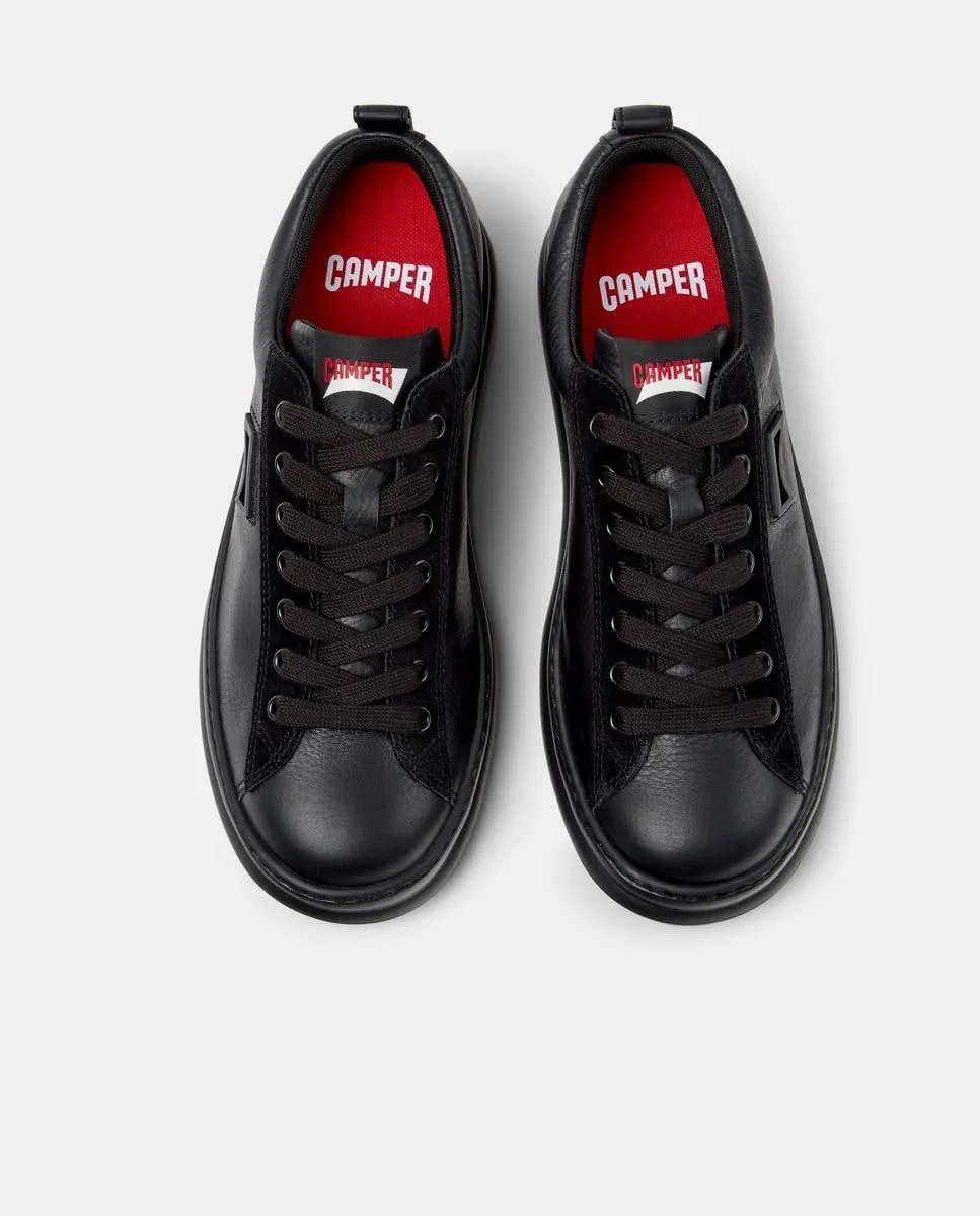 Мужские спортивные кроссовки Runner Four на шнуровке из кожи Camper, черный — фото 2