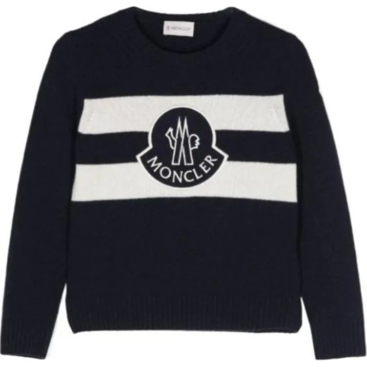 Детский свитер Crew Neck Moderate Moncler, черный