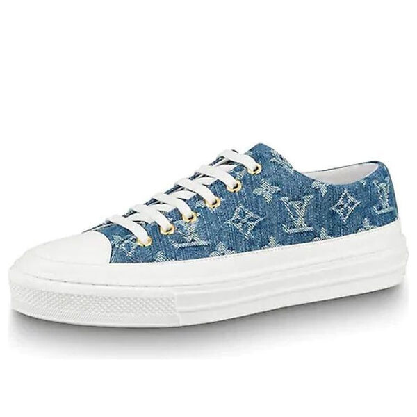 Кроссовки lv stellar low top denim blue Louis Vuitton, синий