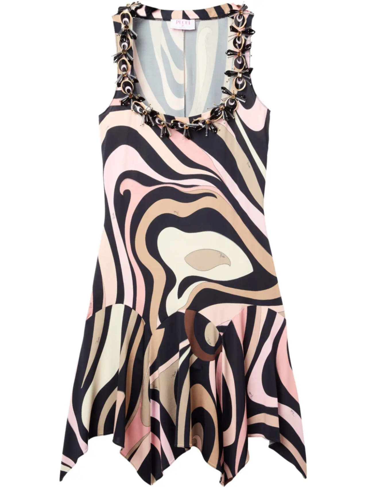 

PUCCI платье мини с принтом Marmo, черный
