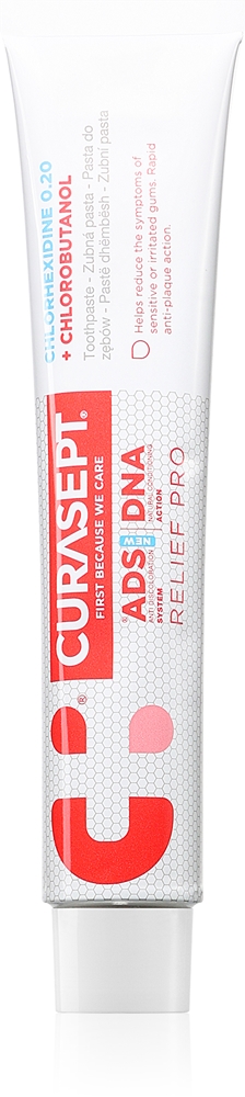 

Реклама зубной пасты DNA Relief Pro Gel для чувствительных десен Curasept, 75 мл