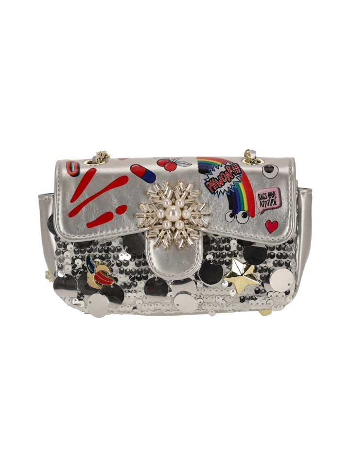 

MyMo Женская сумка-портфель серебристого цвета