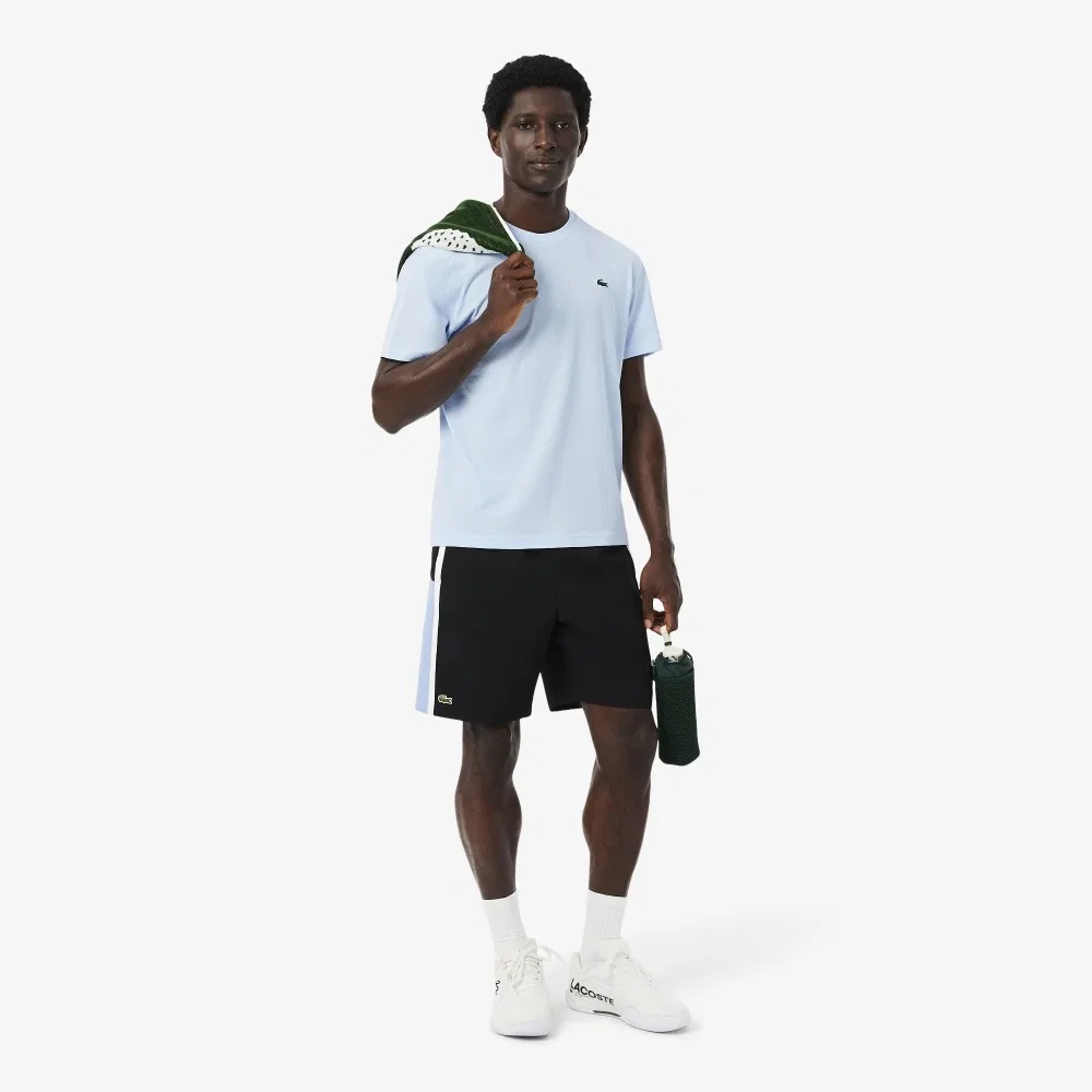Мужская светло-голубая футболка Lacoste Basic Training — фото 4