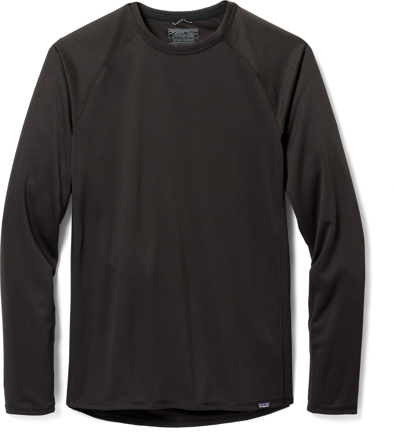 

Топ Capilene Midweight Crew Base Layer – мужской Patagonia, черный