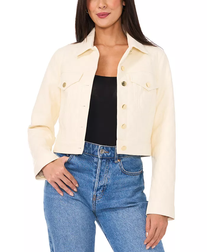 

Женская укороченная куртка из искусственной кожи Vince Camuto, белый