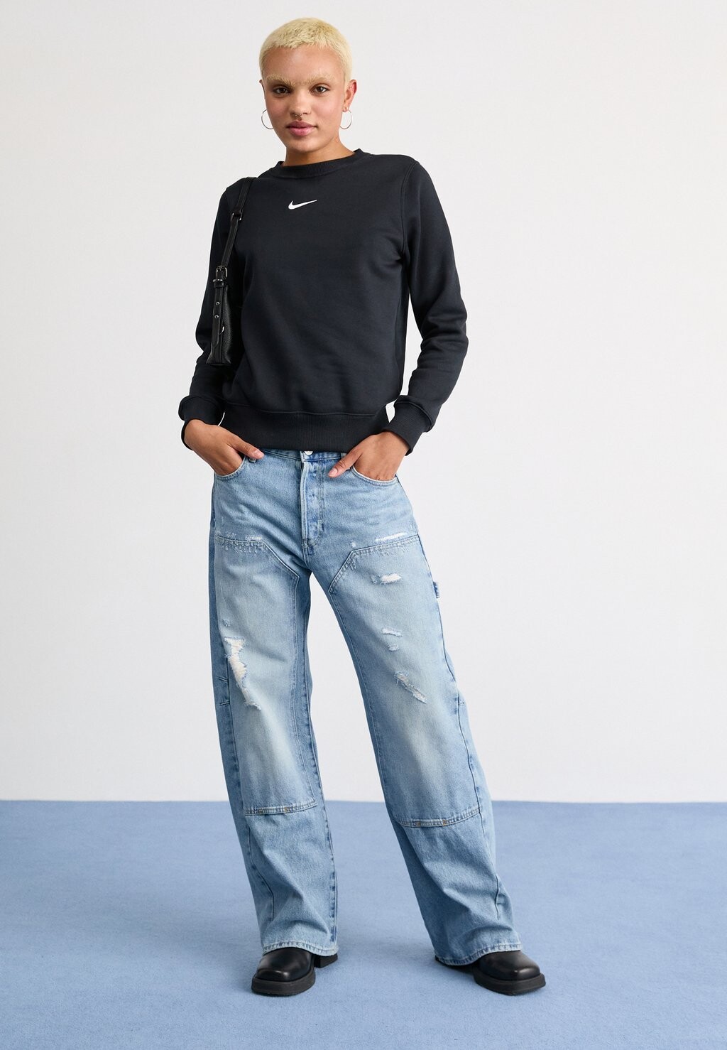 Толстовка с капюшоном CREW Nike, черный — фото 3
