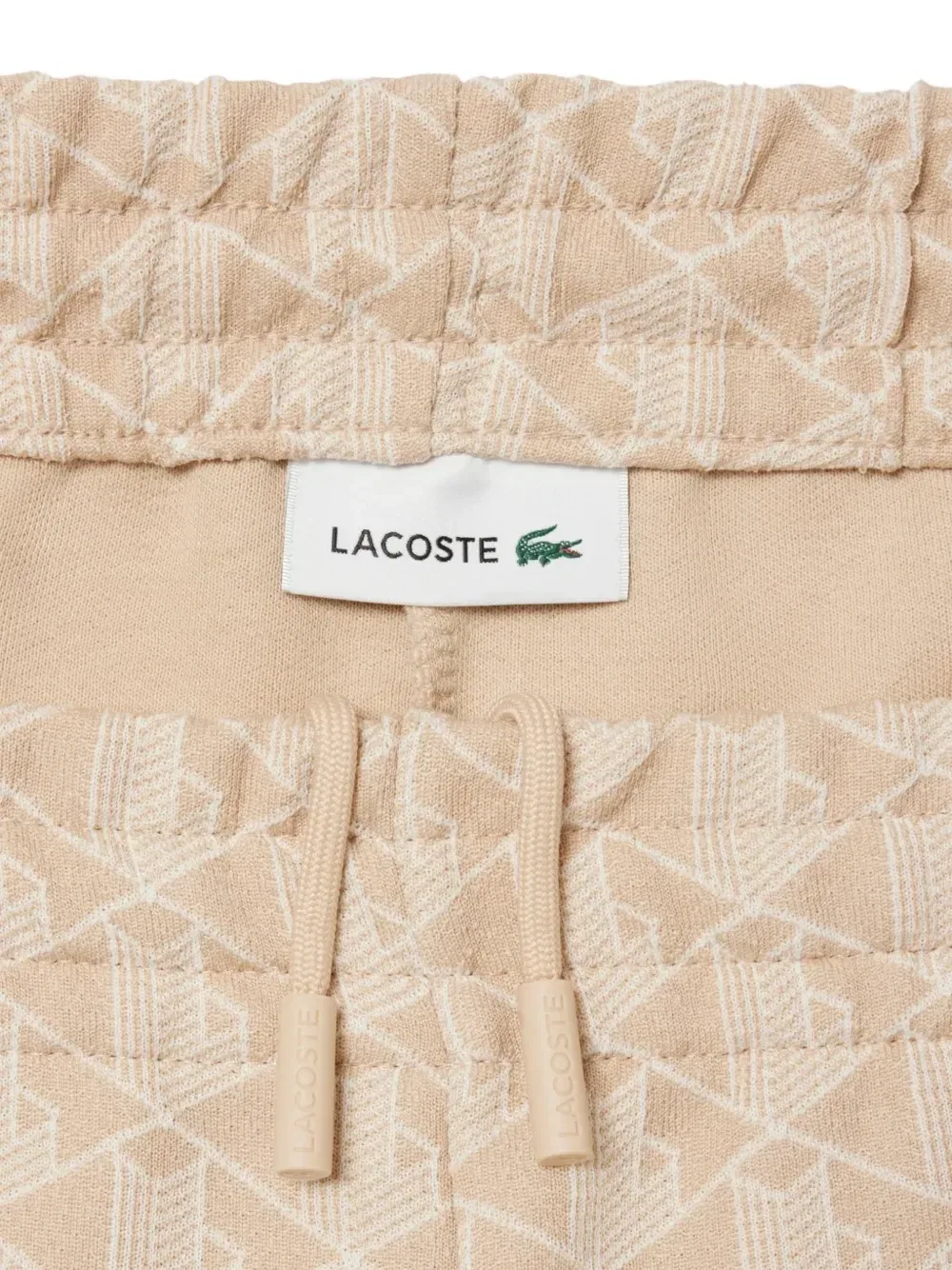 Брюки Lacoste с монограммой, бежевый — фото 3