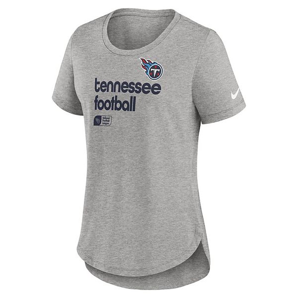 Женская футболка heather gray tennessee titans team shout out tri-blend Nike — фото 3
