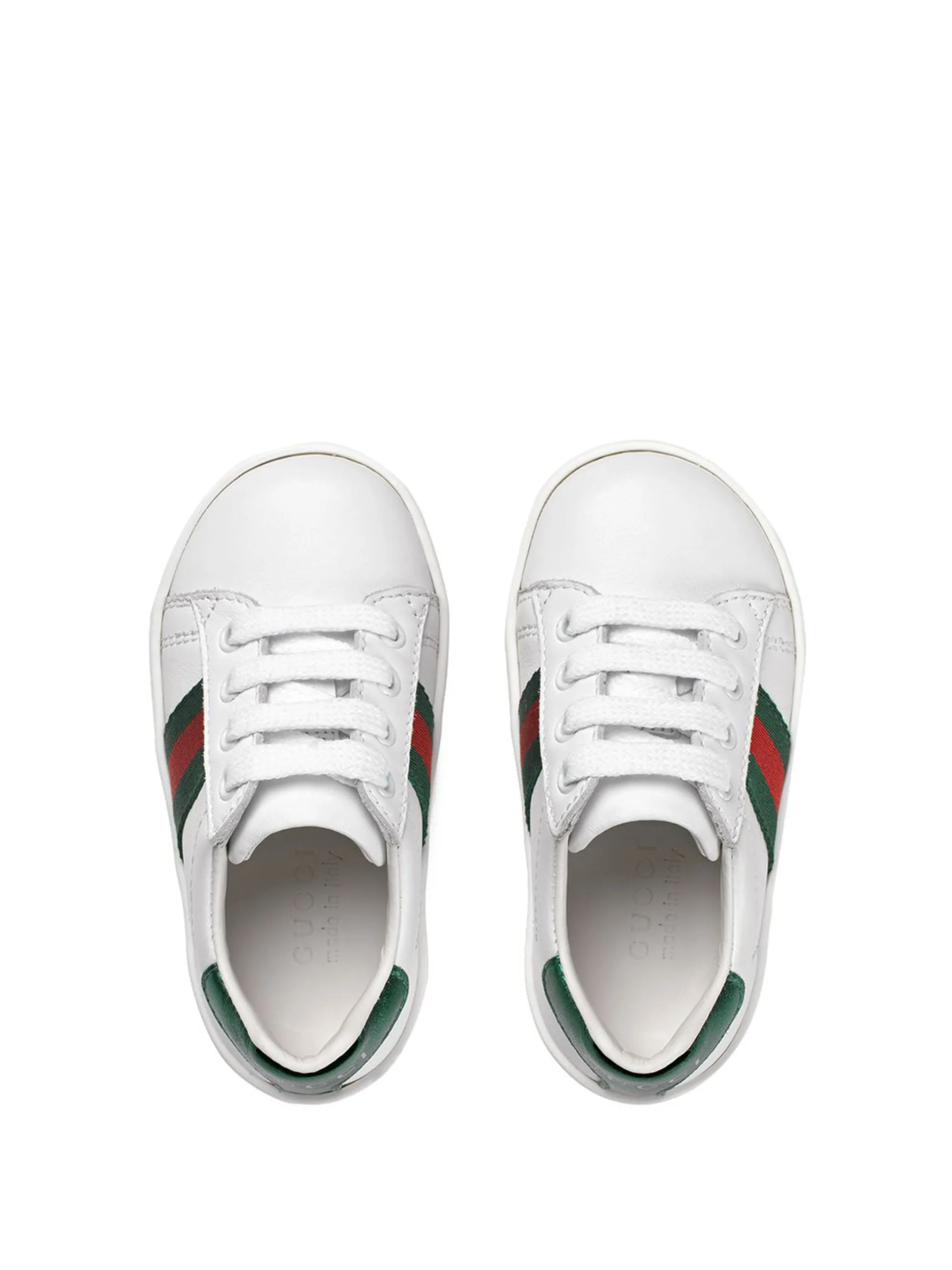 Низкие кеды с отделкой Web Gucci Kids, белый — фото 2