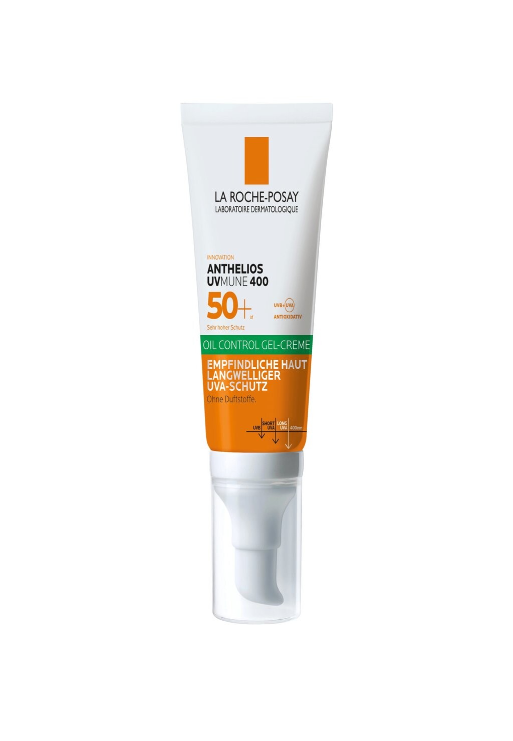 Защита от солнца VICHY SUN CARE LA ROCHE POSAY ANTHELIOS UV MUNE 400 OIL CONTROL GEL-CREME SONNENGEL MIT LSF50+ FÜR SEHR HOHEN SCHUTZ VOR UVA- UND UVB-STRAHLEN, FÜR ÖLIGE HAUT VICHY, прозрачный — фото 2