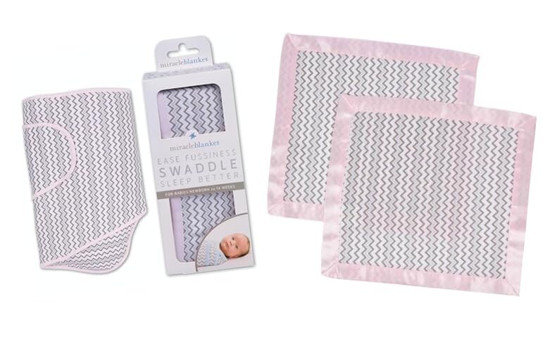 

Одеяло Miracle, розовая и серая пеленка с шевроном и комплект защитных одеял Miracle Blanket