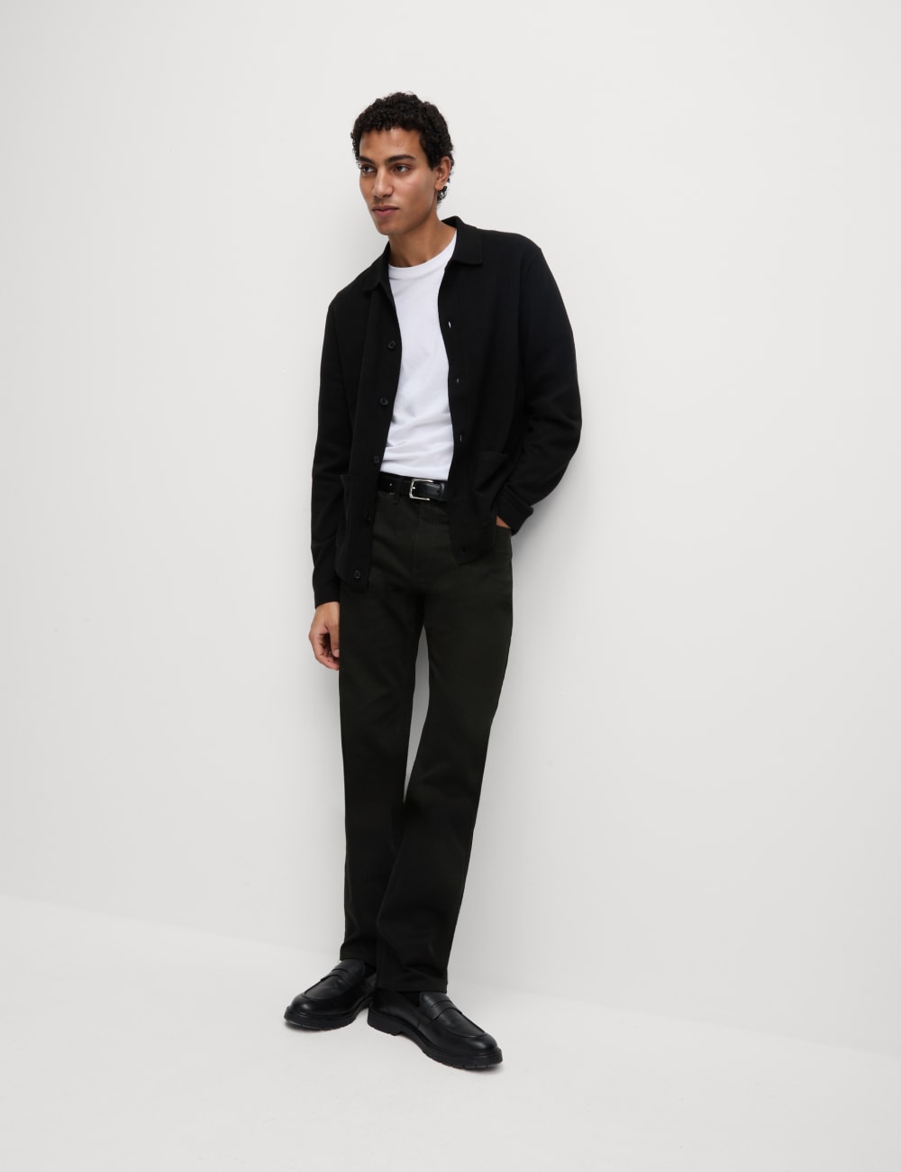 

Джинсы прямого кроя стрейч Marks & Spencer, цвет Black/black
