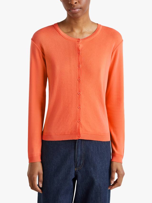 

Хлопка вязаный кардиган Benetton, цвет Coral