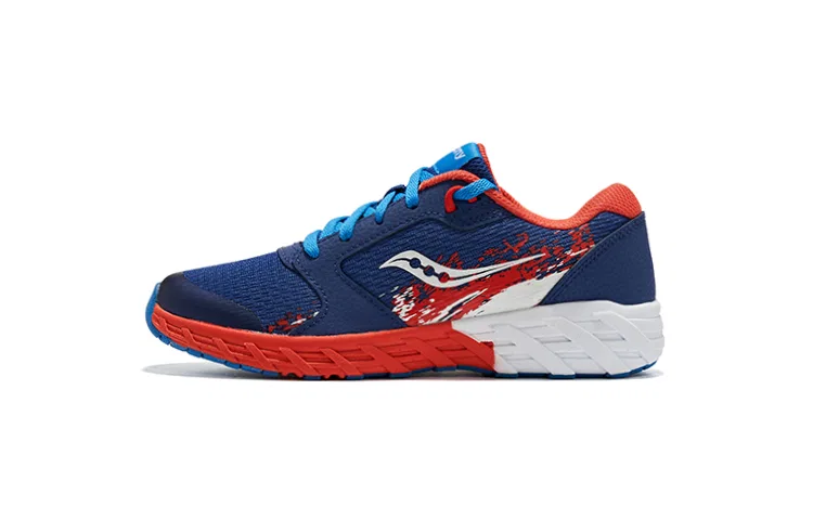 Детские беговые кроссовки Saucony Wind 2.0 Lace сине-красные