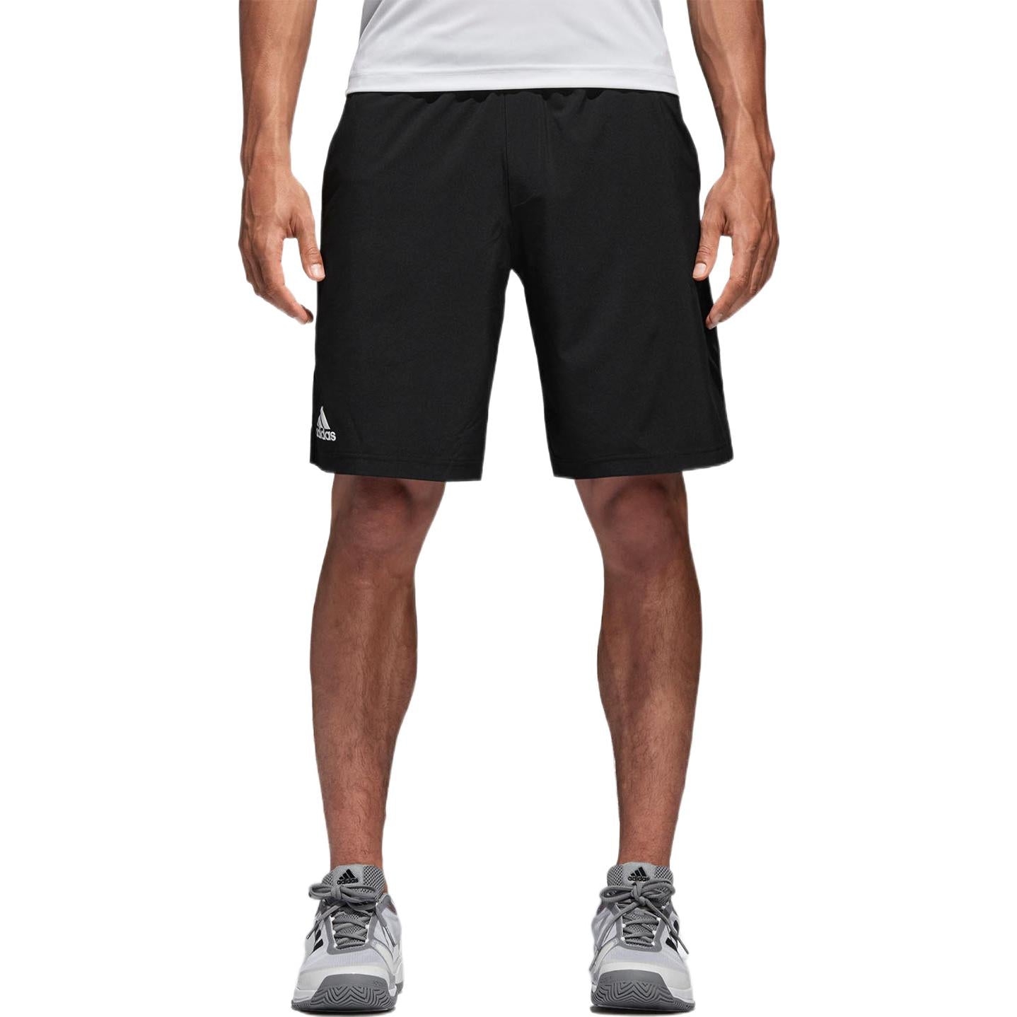 Шорты Men's adidas Solid Color Small Logo Printing Elastic Waistband Sports Shorts Black B45800, черный — фото 3