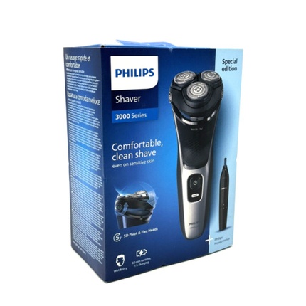 

Бритва серии 3000 S3143/02 и триммер для носа NT1650 Philips