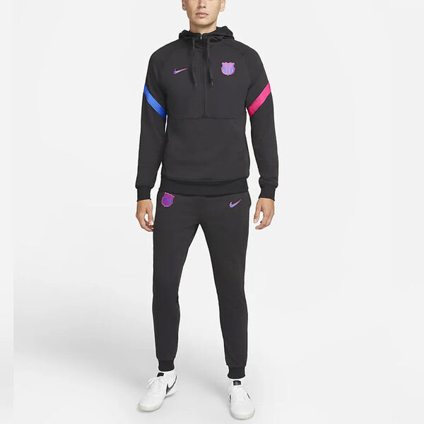 Толстовка Men's Nike Barcelona Contrasting Colors Logo Printing Half Zipper Quick Dry Black, мультиколор — фото 3