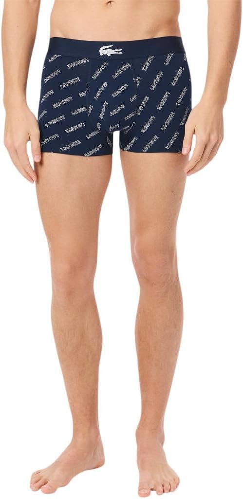 Трусы боксеры Lacoste, мужские, Navy Blue/White/Dove Grey — фото 4