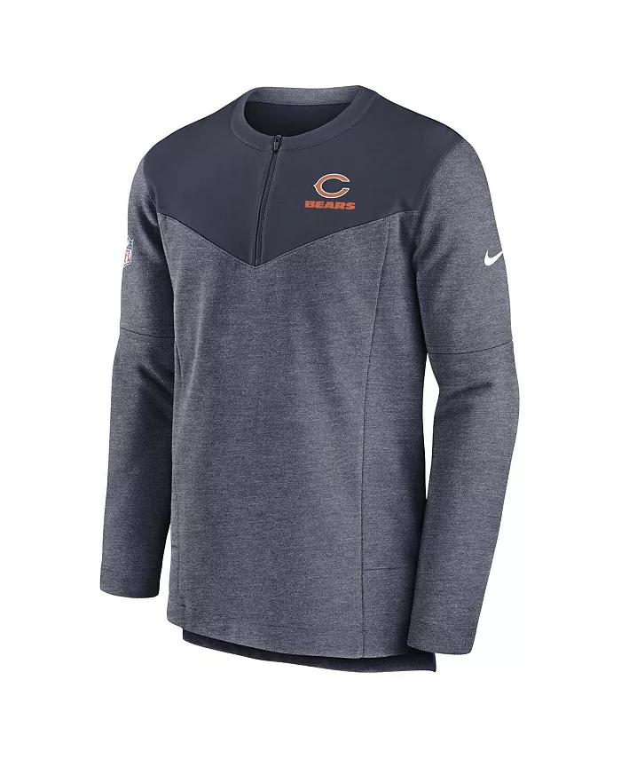 Мужская темно-синяя куртка Chicago Bears Sideline Lockup Performance с молнией на четверть Nike — фото 3