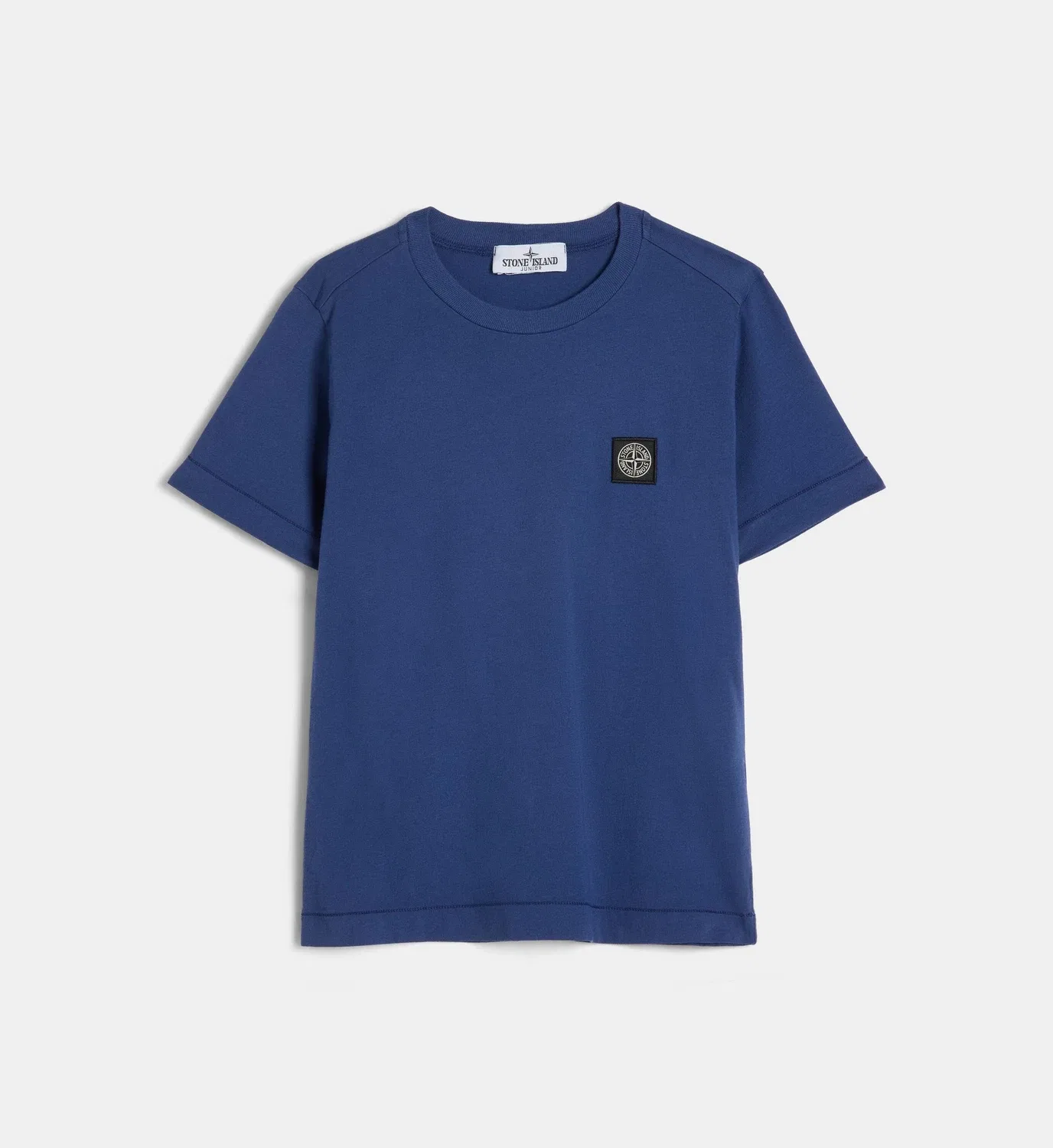 Футболка с фирменным патчем из хлопка Stone Island, синий