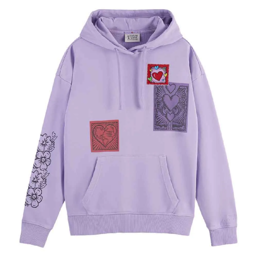 

Худи Scotch & Soda Burt Morris Artwork, фиолетовый