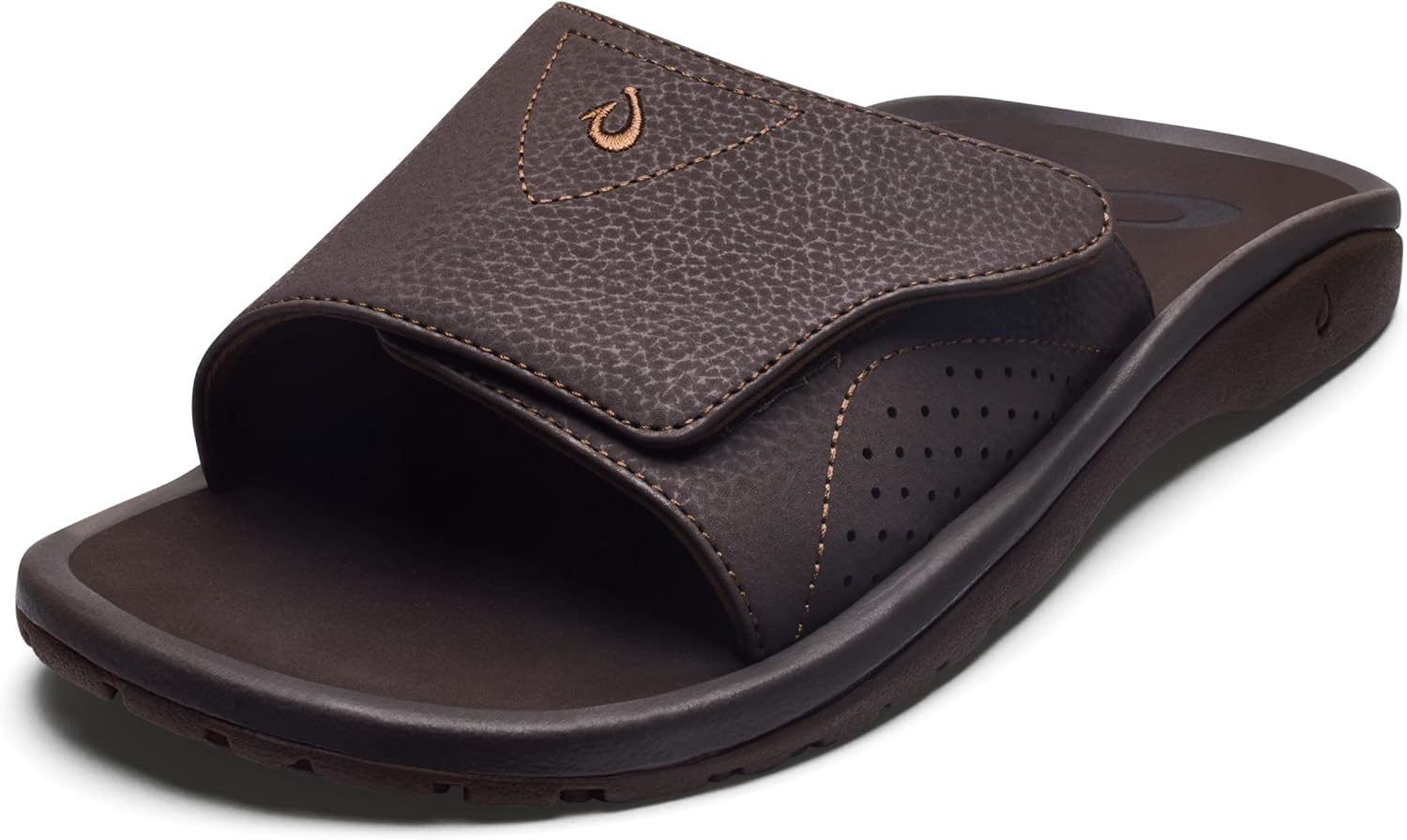 

Мужские сандалии слайд OLUKAI Nalu Slide, водостойкие, с регулируемыми ремешками, легкие и прочные, комфорт и поддержка на весь день, Dk Java/Dk Java