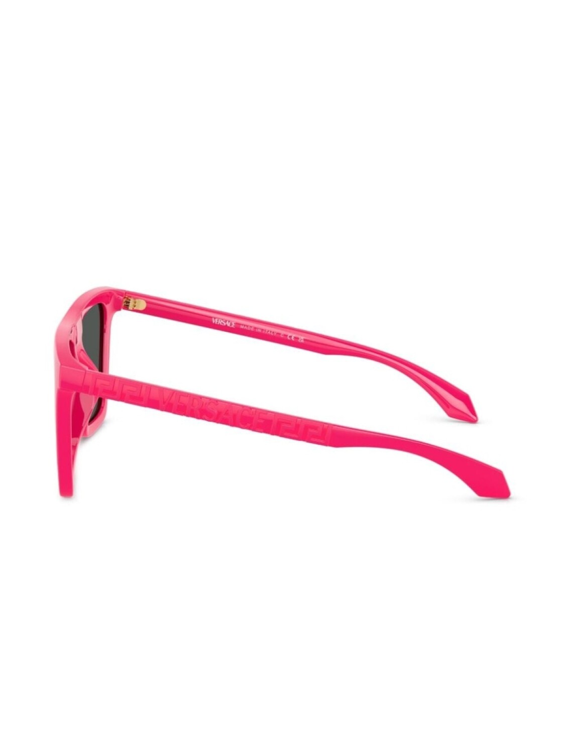 Солнцезащитные очки в прямоугольной оправе с декором Greca Versace Eyewear, розовый — фото 3