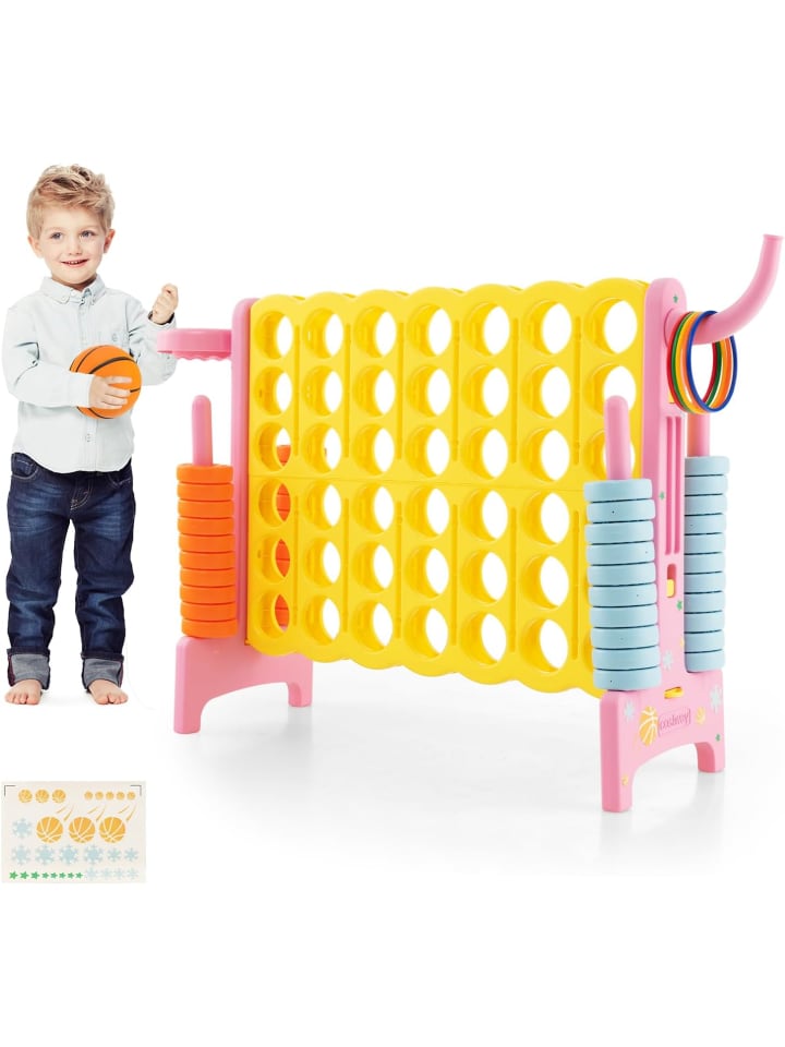 

COSTWAY Набор для игры «четыре в ряд» выделен желтым цветом