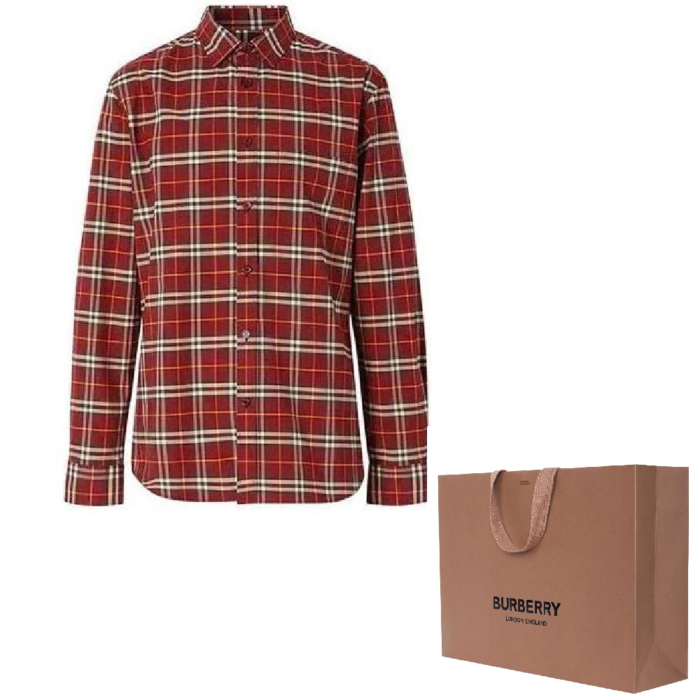 Футболка Burberry из эластичного хлопкового поплина, красный — фото 2