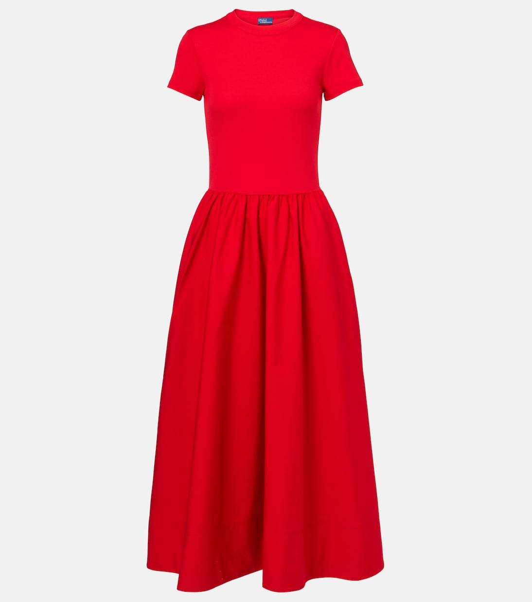 

Хлопковое платье-футболка Polo Ralph Lauren, красный