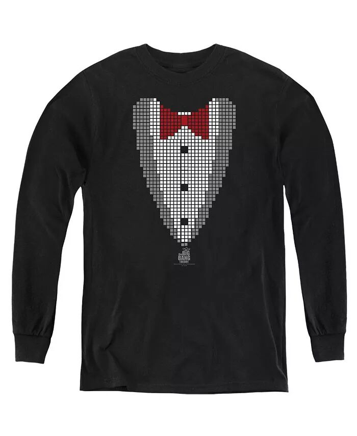 

Свитшот с длинным рукавом Boys Bang Theory Youth Pixelated Tux Big Bang Theory, черный