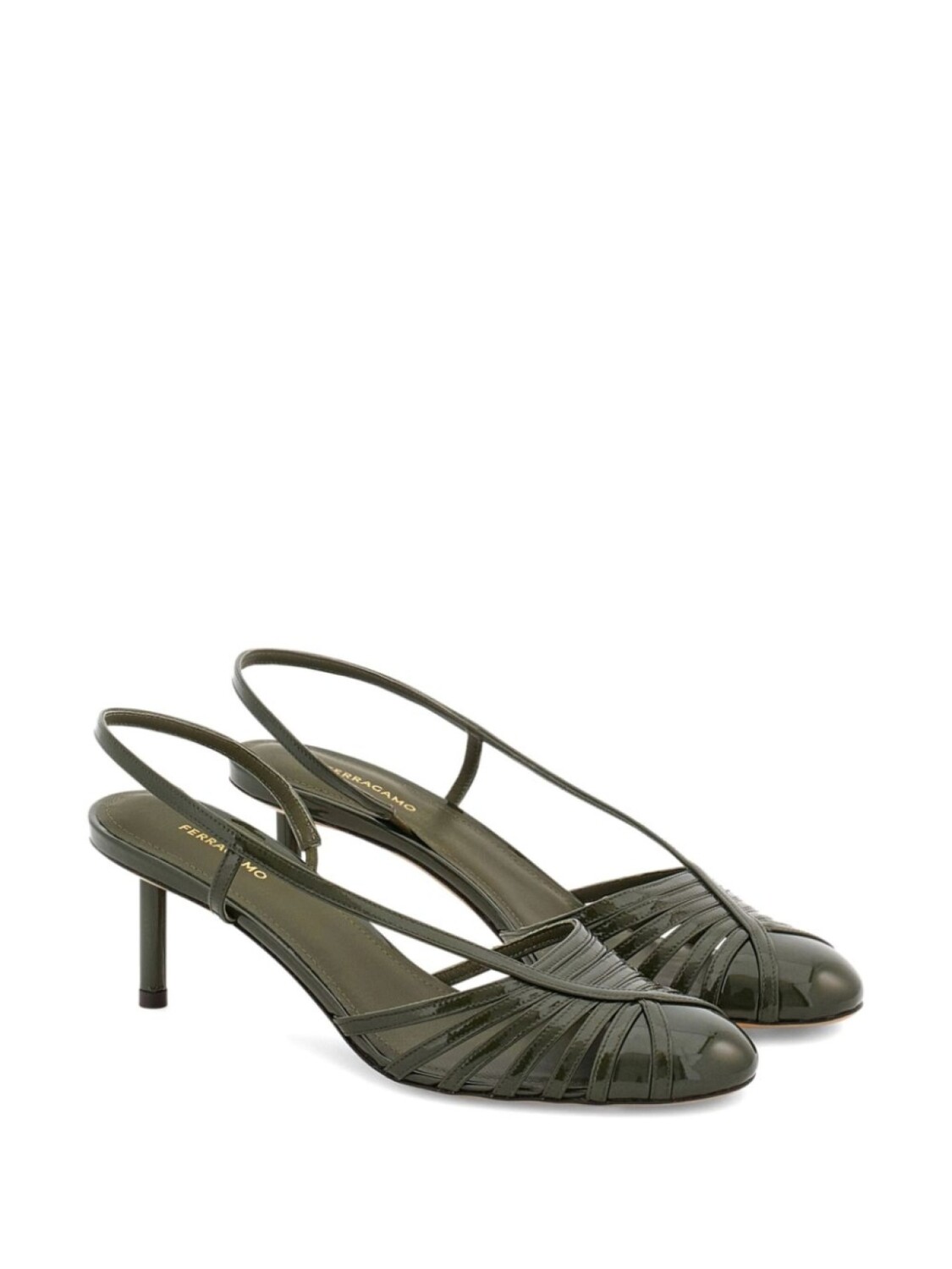 

Ferragamo туфли с ремешками, зеленый