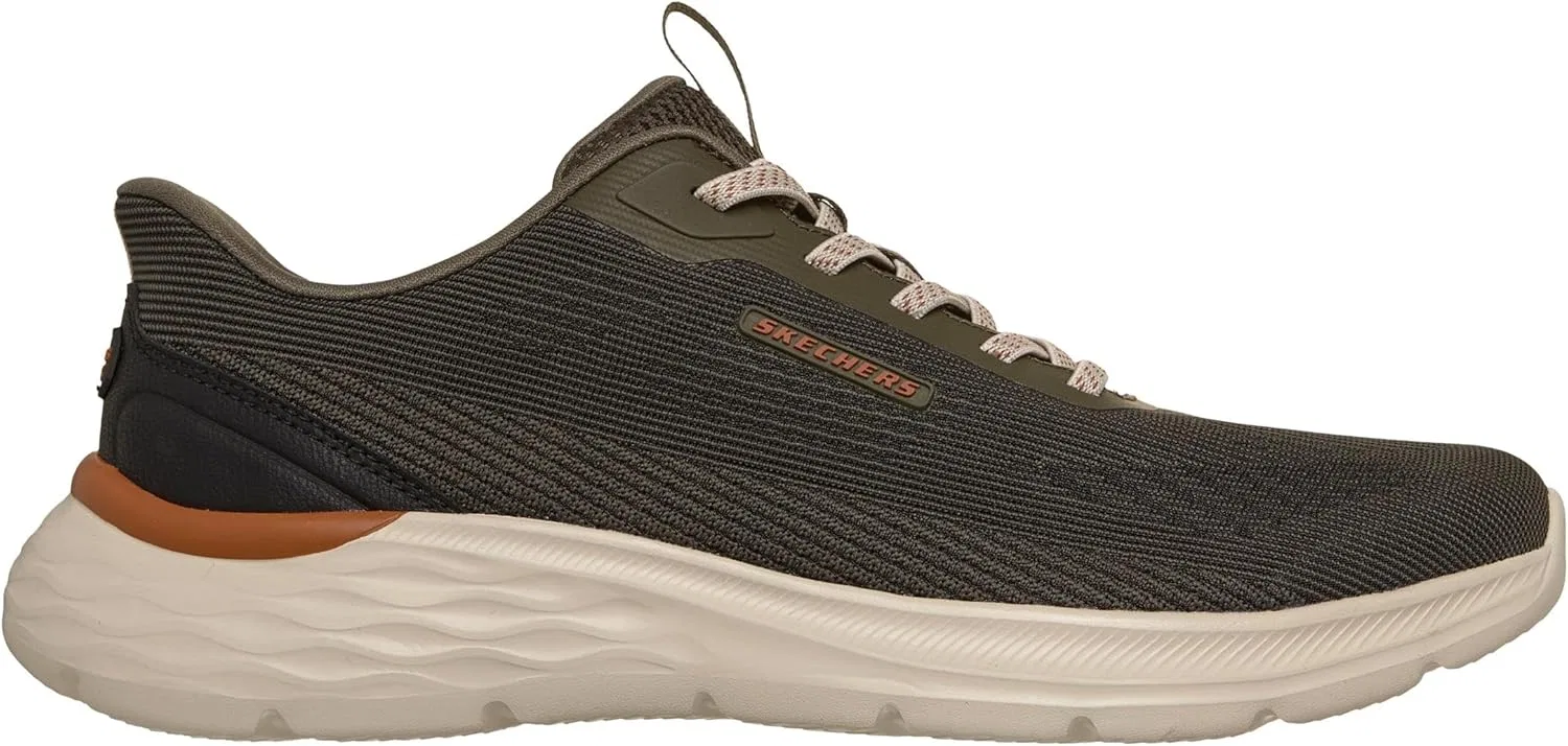 Мужские кроссовки Skechers Garner, Olive Mesh Synthetic — фото 4