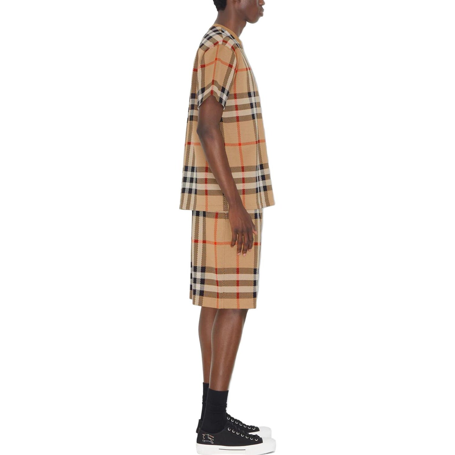 Мужская футболка Burberry, хлопок, бежевый — фото 4