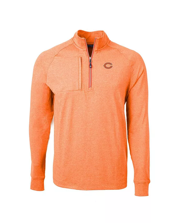 

Толстовка Men's Chicago Bears Adapt Eco Knit Quarter-Zip Pullover Top Cutter & Buck, оранжевый