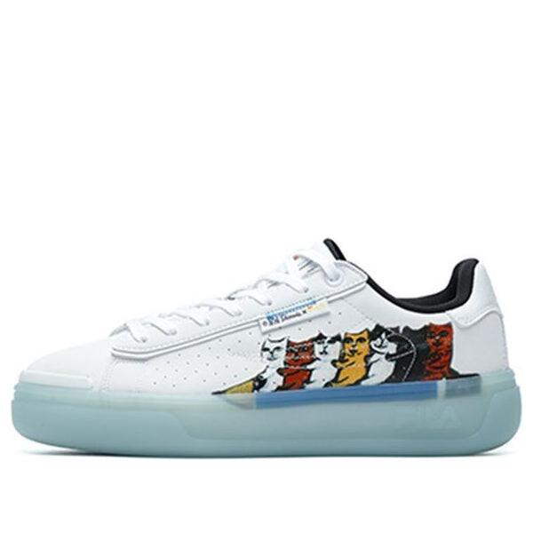 

Кроссовки fashion court low-top sneakers white/green Fila, белый