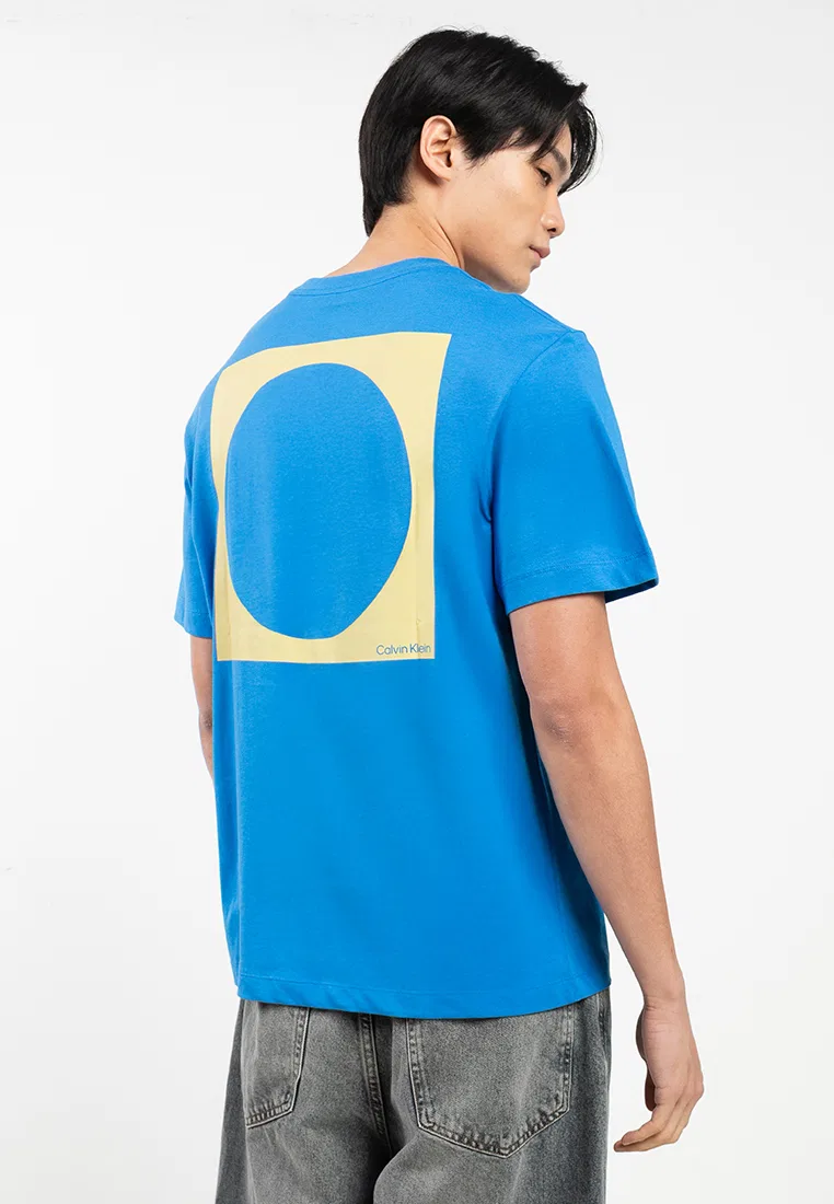 Футболка свободного кроя с графическим принтом, Circle Graphic Relaxed, белый Calvin Klein — фото 2