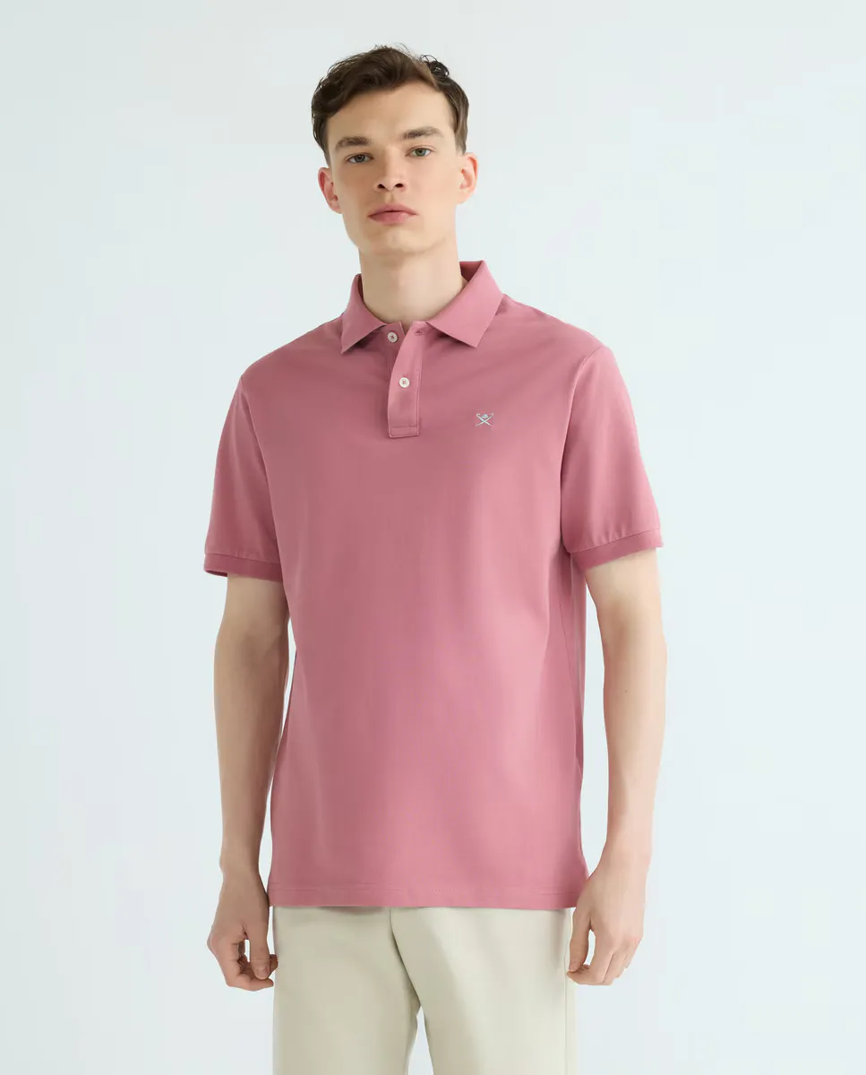 

Мужская поло из пике с коротким рукавом Classic Fit Hackett, красный