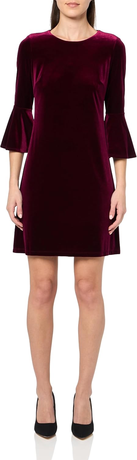 

Женское платье-трапеция Tommy Hilfiger с длинными рукавами и круглым вырезом, Majestic Wine