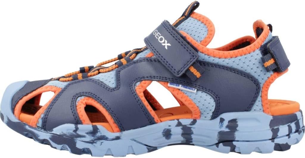 Мужские сандалии Geox J Borealis Boy C, оранжевый/голубой/светло-голубой — фото 2