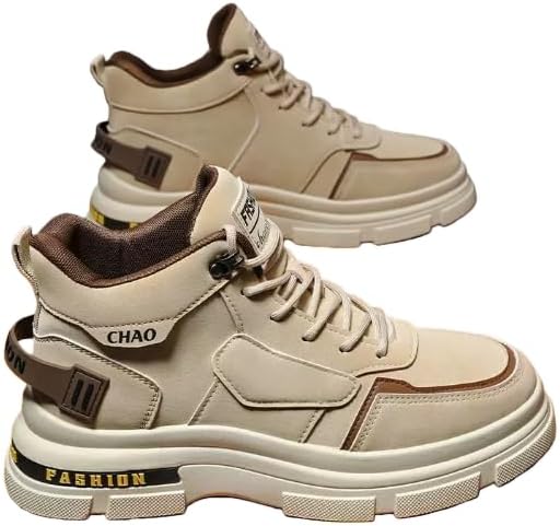 

Мужские высокие модные кроссовки, стильная уличная обувь для скейтборда для повседневного спорта и прогулок, удобные спортивные кроссовки для мужчин Hhhchpm, хаки