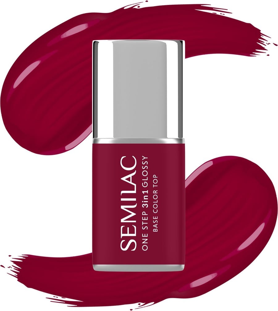 

SEMILAC One Step Glossy 3in1 Hybrid Nail Polish S570 Dark Raspberry 7 мл